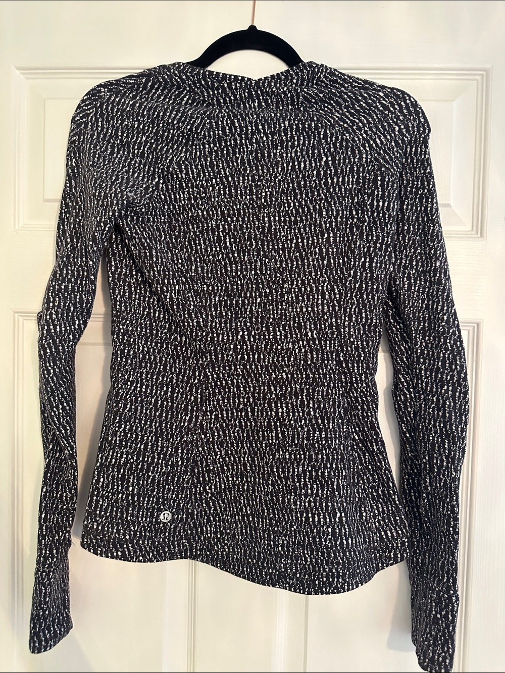 lululemon athletica Black & White Long Sleeve Performance Top